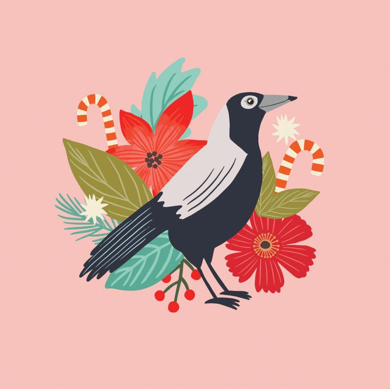 Christmas Magpie Card