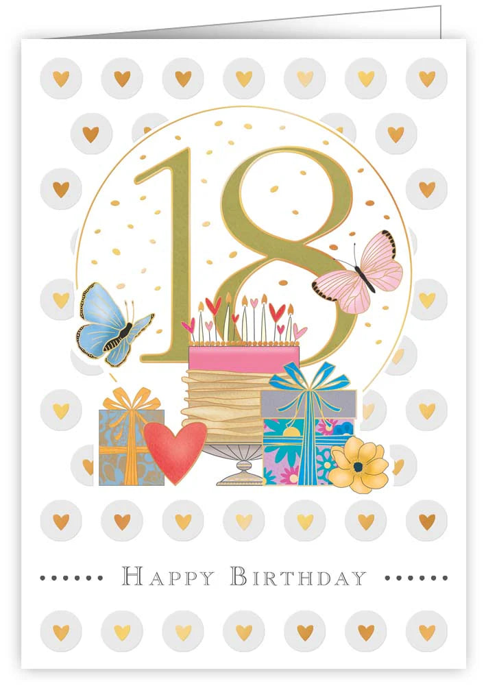 18th - Hearts Presents Cake