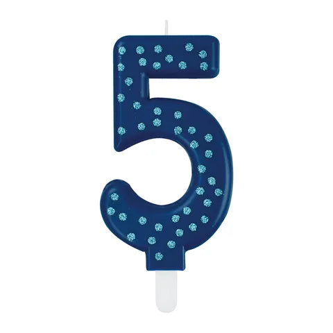 Blue Maxi Cake Candle - 5