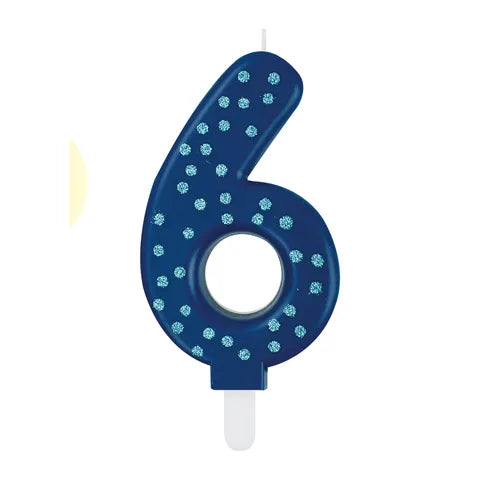 Blue Maxi Cake Candle - 6