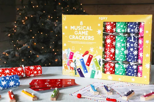Novelty Crackers - Musical Game Rainbow Xylophone - Set of 8
