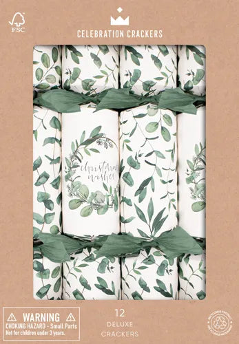 Deluxe Crackers - Eucalyptus Wreath - Box of 12