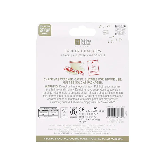 Mini Saucer Crackers - Bow - Pack of 8