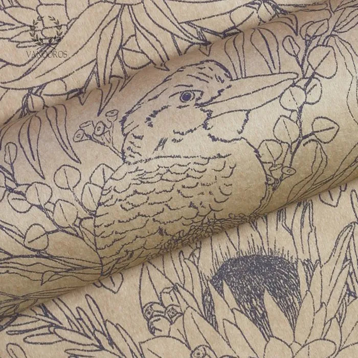 Roll Wrap - Botanica Mocha/Kraft (2.5m)