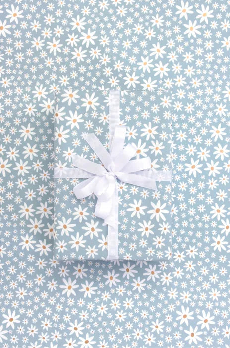 Roll Wrap - Daisy Chain Pavilion Blue Uncoated