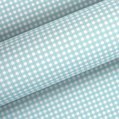 Roll Wrap - Gingham Seafoam Uncoated