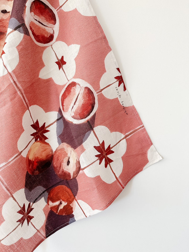 Whitney Spicer Linen Tea Towel - Fruit on the Floor