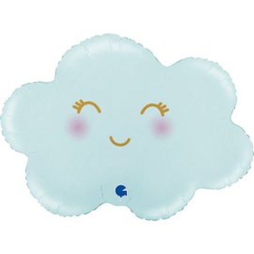 INFLATED 30" Cloud Satin Pastel Blue Shape