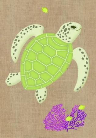 Mini Card - Green Turtle
