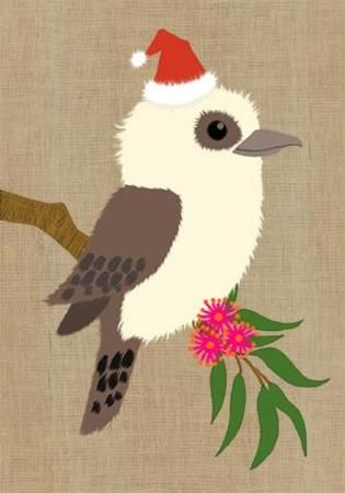 Kookaburra Christmas Card