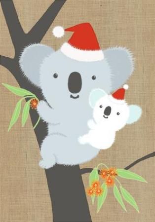 Koala and Baby Christmas Card