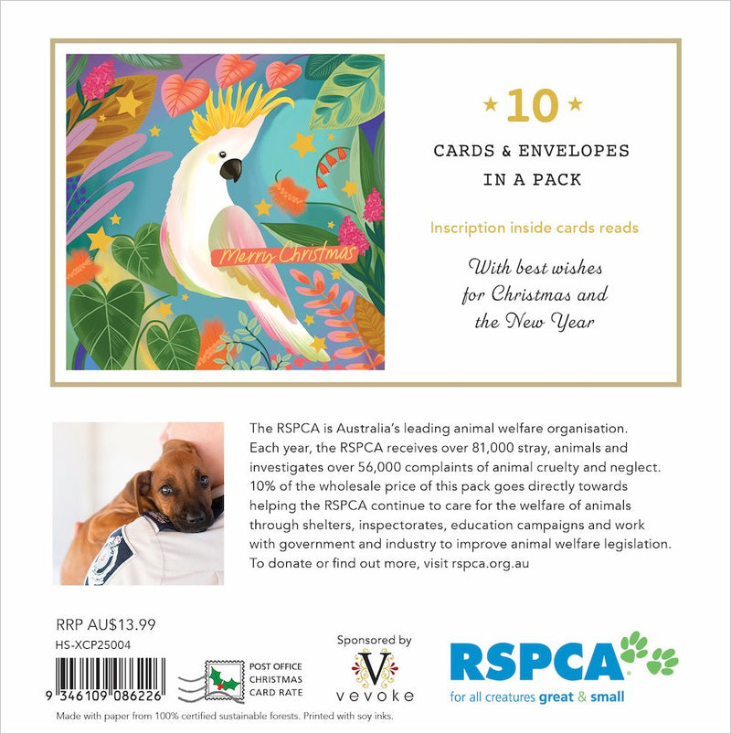 RSPCA Christmas Card Pack - Cockatoo