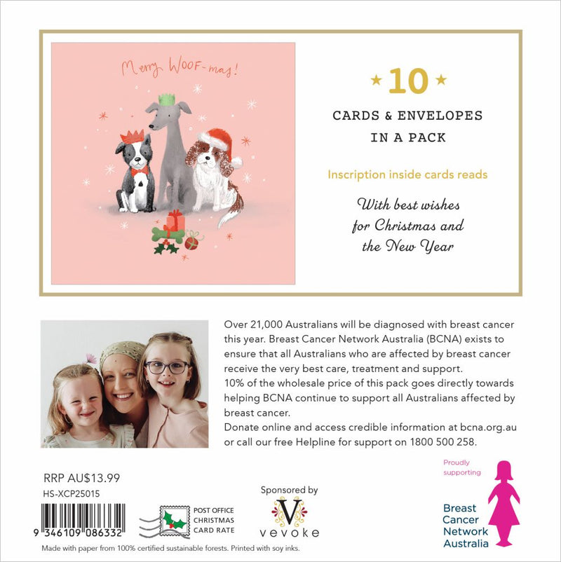 BCNA Christmas Card Pack - Dog Presents