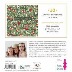BCNA Christmas Card Pack - Leaves And Berries