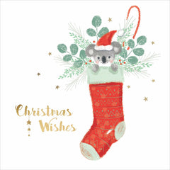 BCNA Christmas Card Pack - Koala Stocking