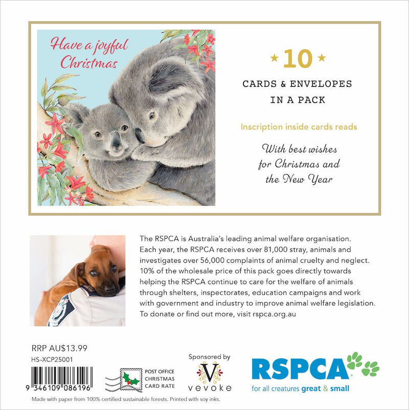 RSPCA Christmas Card Pack - Joyful Koala