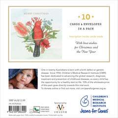 CMRI Christmas Card Pack - Floral King Parrot
