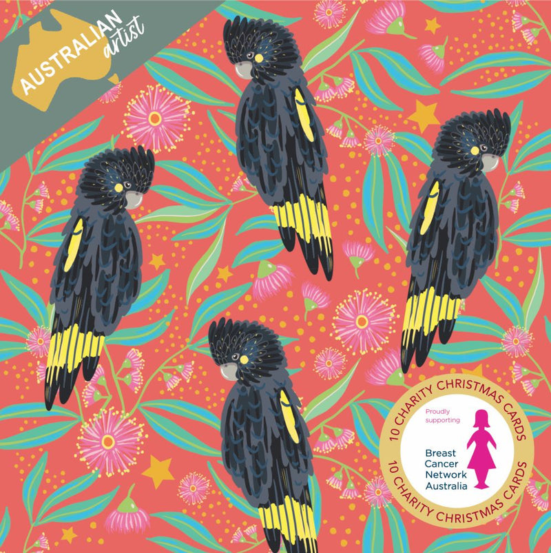 BCNA Christmas Card Pack - Black Cockatoos