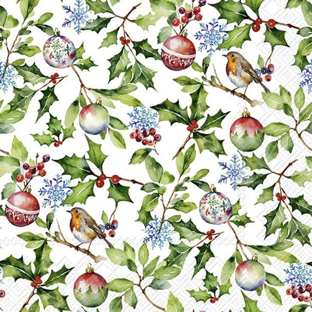 Lunch Napkins - Christmas Holly