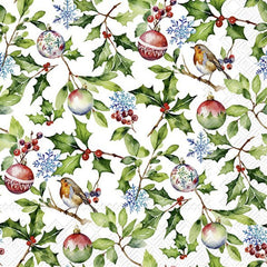 Lunch Napkins - Christmas Holly