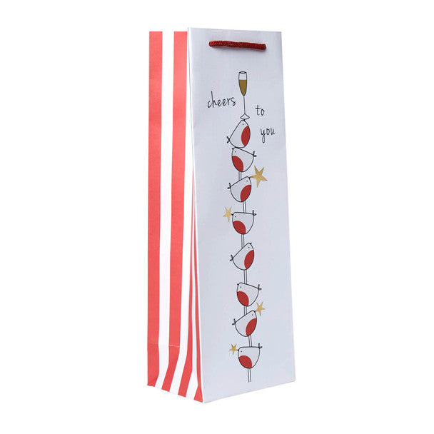 Gift Bottle Bag Tag - Robin