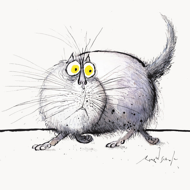 Ronald Searl - Vegetarian Cat Regarding Fried Eggs