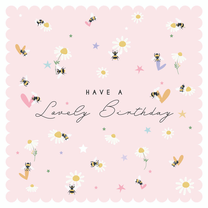HB - Daisies & Bees on Pink