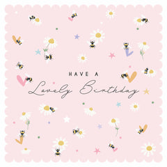 HB - Daisies & Bees on Pink