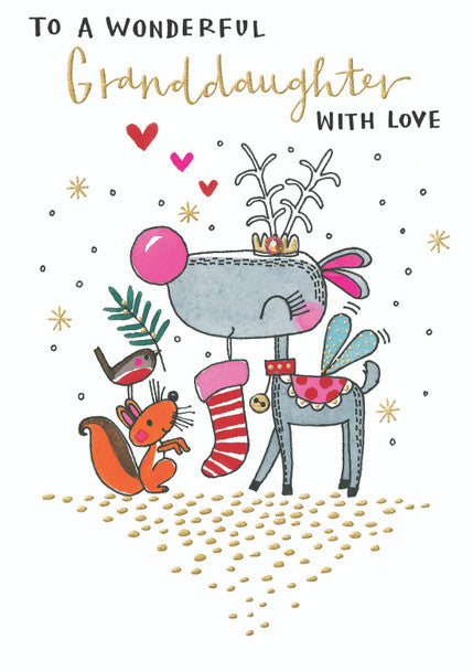 Granddaughter Reindeer Squirrel (153x108mm)