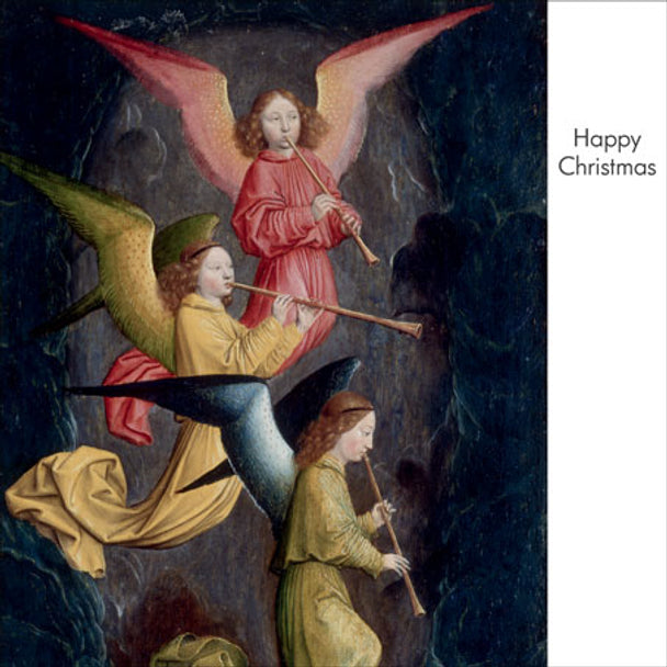 Trumpeting Angels Happy Christmas