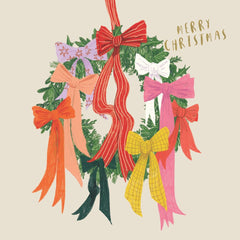 RSPCA Christmas Card Pack - Wreath Of Ribbons