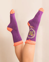 Ladies Initial Socks - M