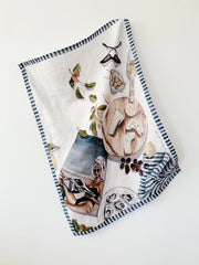 Whitney Spicer Linen Tea Towel - Smoked Oysters