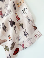 Whitney Spicer Linen Tea Towel - Ozzie