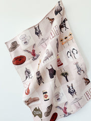 Whitney Spicer Linen Tea Towel - Ozzie