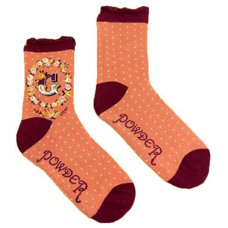 Ladies Initial Socks - G