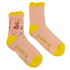 Ladies Initial Socks - J