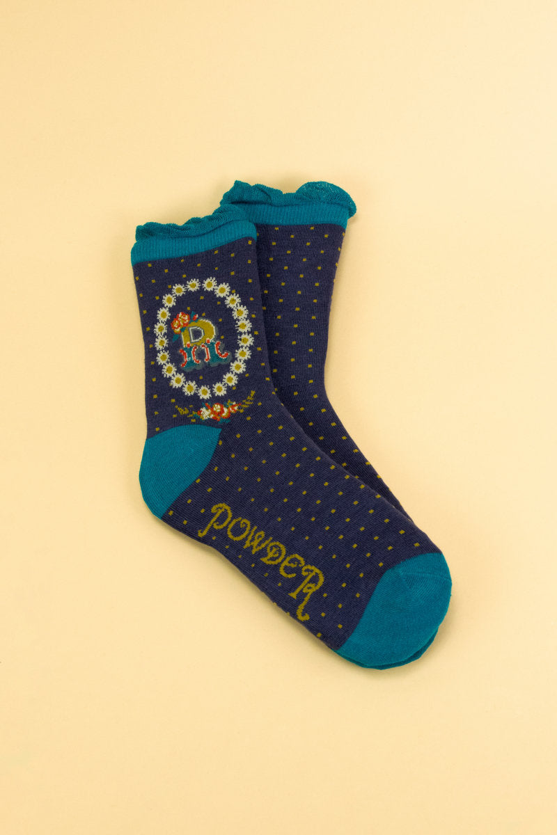 Ladies Initial Socks - R