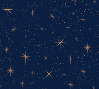 Twinkling Stars Wrap - Navy/Gold (5m)