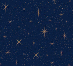 Twinkling Stars Wrap - Navy/Gold (5m)