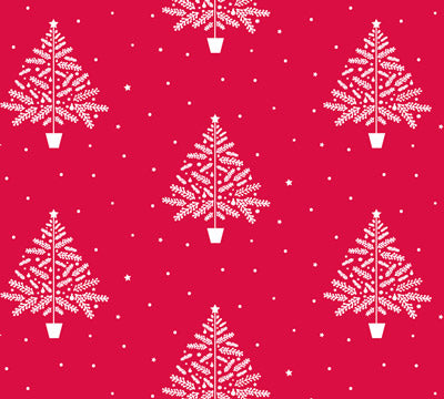Yuletide Tree Wrap - Red/White (5m)