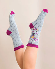 Ladies Initial Socks - T