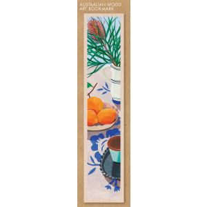 Australian Wood Bookmark - Banksia & Oranges