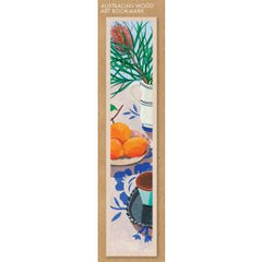 Australian Wood Bookmark - Banksia & Oranges