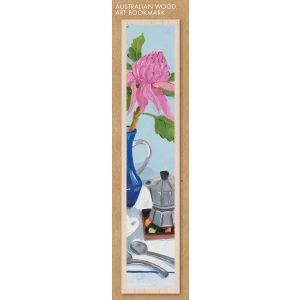 Australian Wood Bookmark - Pink Waratah