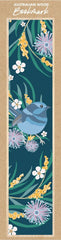 Australian Wood Bookmark - Blue Wren - Navy Blue