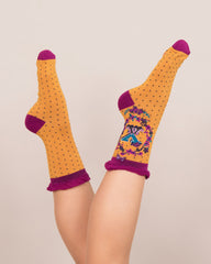 Ladies Initial Socks - X