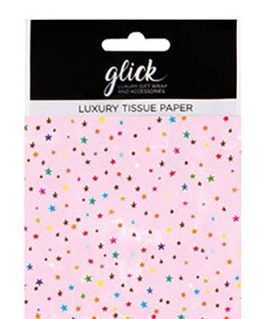 Pink Stars Tissue Paper 4 Sheets