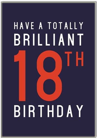 Have a Brilliant 18th Birthday
