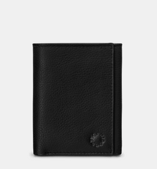 Tri-Fold Leather Wallet – Black